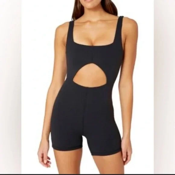 WeWoreWhat Black Cutout Romper Bodysuit - Picture 2 of 8